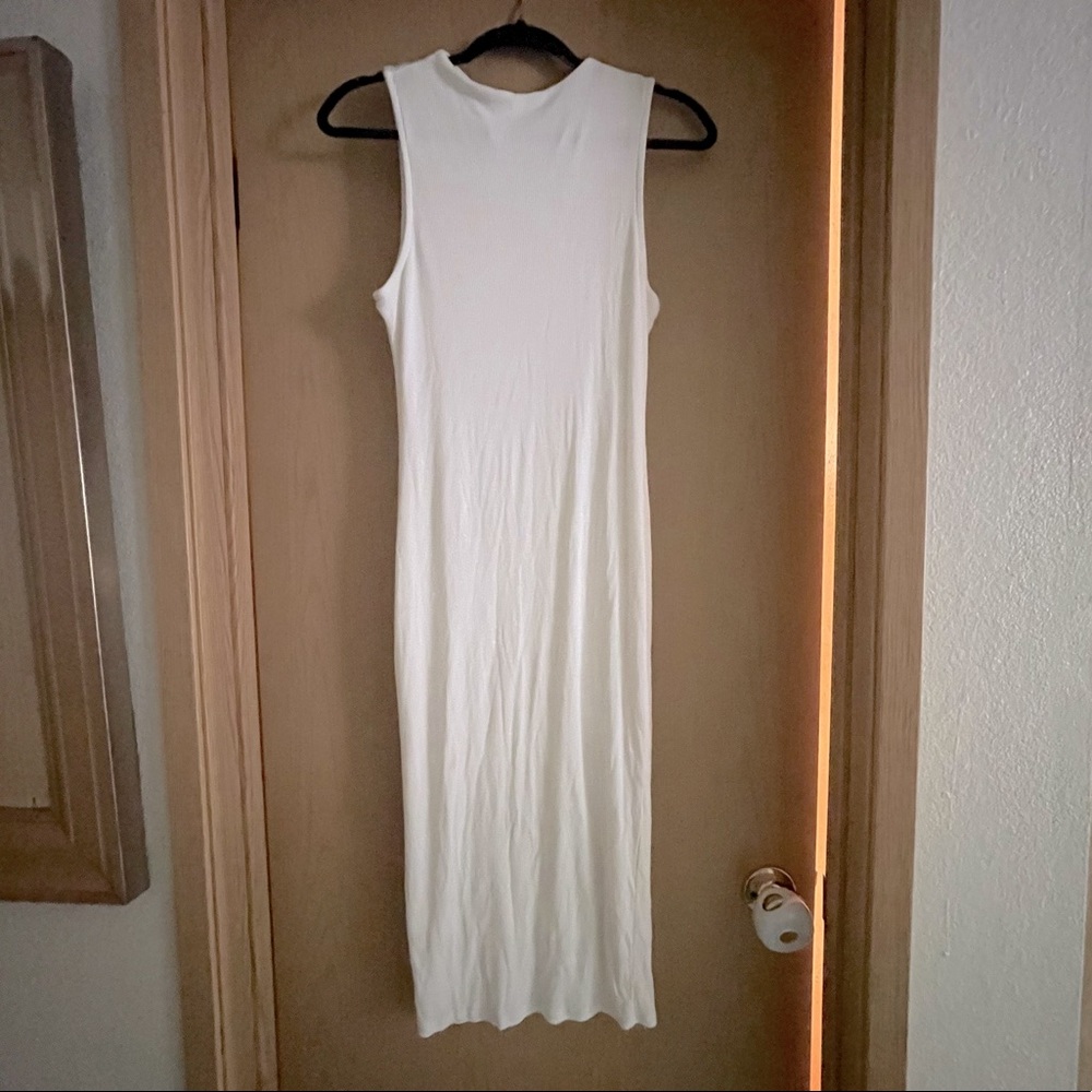 Fashion Nova all white body con dress